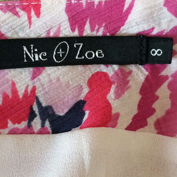 Nik+Zoe lined silk blend fit and flare floral midi - Picture 4 of 8